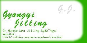 gyongyi jilling business card